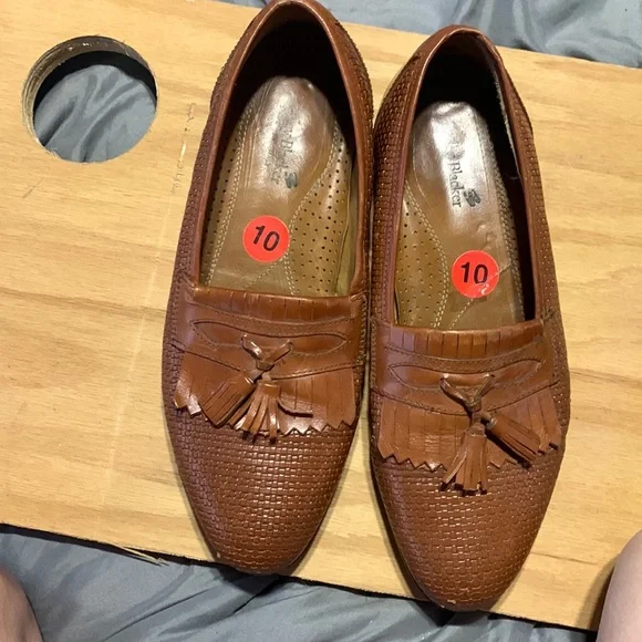 Stanley Blacker Italian Leather Brown Loafers Stanley Blacker 8.5 Two Tone SHOES LOAFERS Made in Italy  main image 2